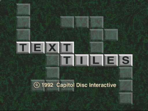 Text Tiles title screen for CD-i